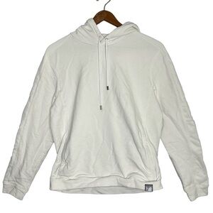 Versace Collection White Hoodie With Mesh Trim